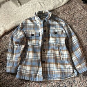 12th Tribe Blue and Brown Plaid Jacket